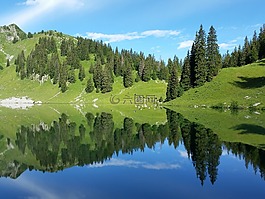 bergsee,山,景觀