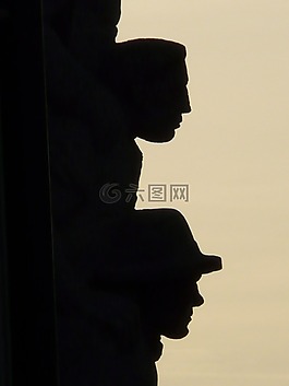 正面,建設,皮影戲