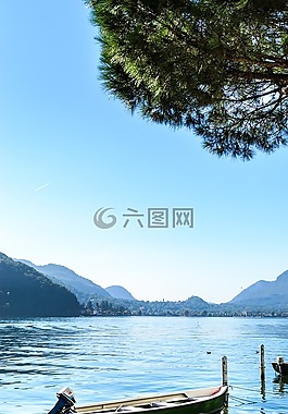 海,小船,景觀