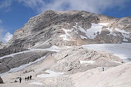藍藍的天空,山景觀,zugspitze