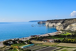海灘,海,景觀