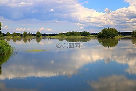 湖,池塘,水