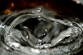 水,下降,水滴