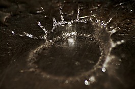 水,下降,水滴