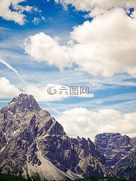 白云岩,山,云