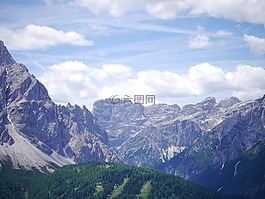 白云岩,山,云
