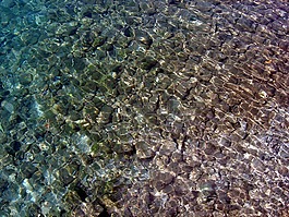 水,清除,鵝卵石