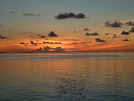 佛羅里達,日落,海洋