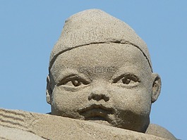 沙雕,嬰兒,面對