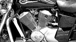 黑白,發(fā)動(dòng)機(jī),摩托車