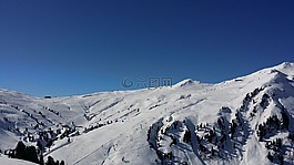 冬天,山,奧地利
