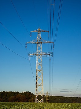 strommast,天空,上午