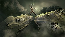 幻想,龍,神秘