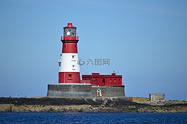 燈塔,海,海岸