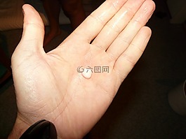 冰雹,冰,手