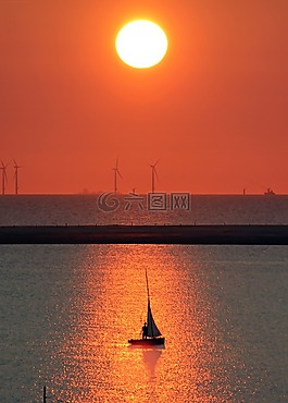 borkum,帆船,密封銀行