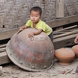 緬甸,孩子,男孩