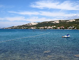 全景,海滩,海