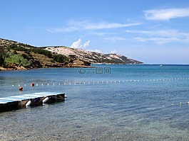 全景,海滩,海