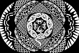 zentangle 图片,花环,黑与白