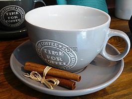 茶杯,咖啡,肉桂