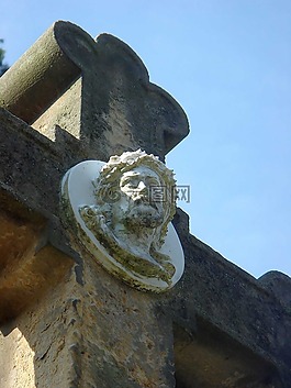 墓地,交叉,石