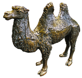 駱駝,銅像,動物圖