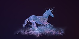 獨(dú)角獸,明星,藍(lán)色