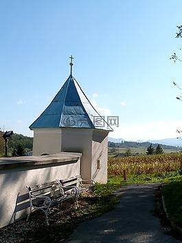 教堂,農村,田園風光