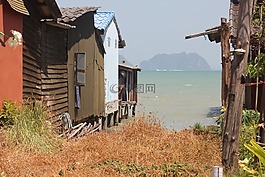 泰国,房子,水