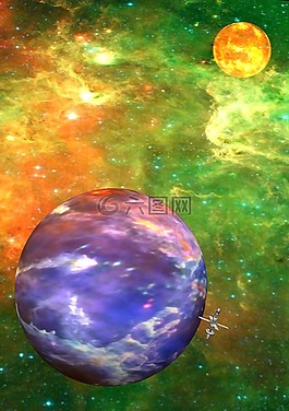 空间,卫星,行星