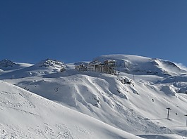 冬季,山,雪