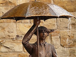 雕像,青铜器,伞