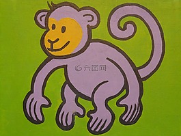 猴子,卡通人物,繪圖