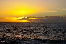 日落,海灘,特內(nèi)里費島