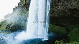 大瀑布,海洋,海