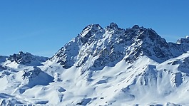 山,滑雪區域,冬天