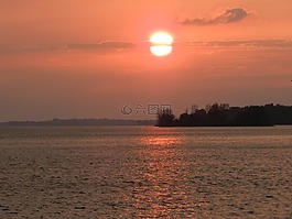 自然,日落的時候,夏天