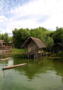棚屋,unteruhldingen,博登湖