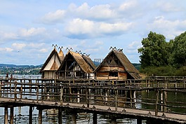 棚屋,unteruhldingen,博登湖