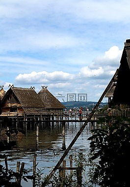 棚屋,unteruhldingen,博登湖
