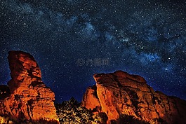 銀河,星星,巖