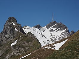 säntis,镜片岭,山