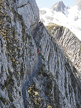 säntis,攀登,绳子