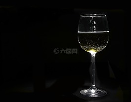 白葡萄酒,玻璃,喝