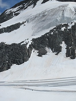 瑞士,山,雪
