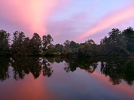 黃昏,河,索恩