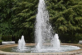 噴泉,公園,水