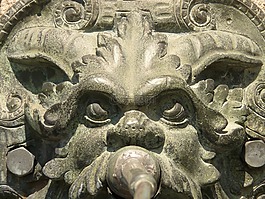 石像鬼,青銅器,噴泉