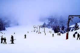 希臘,滑雪坡,滑雪